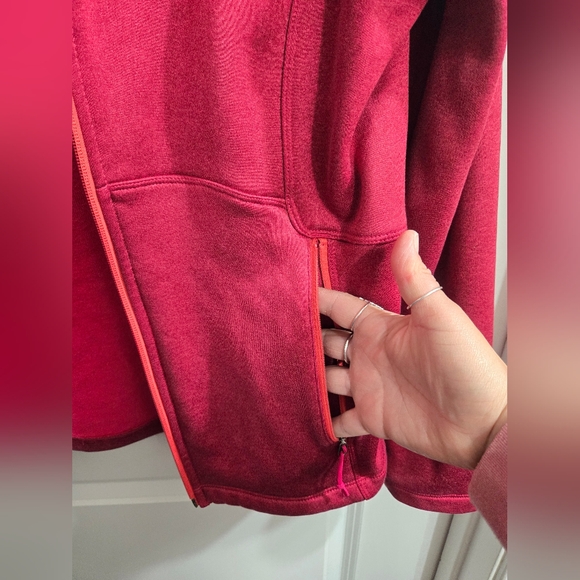 Women’s Medium The North Face Agave Fall Zip Jacket Red Cayenne Heather - Picture 4 of 11